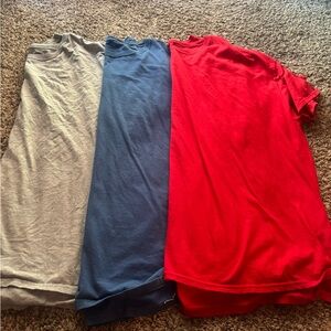 Red, Blue, black and Gray T-Shirts barely worn